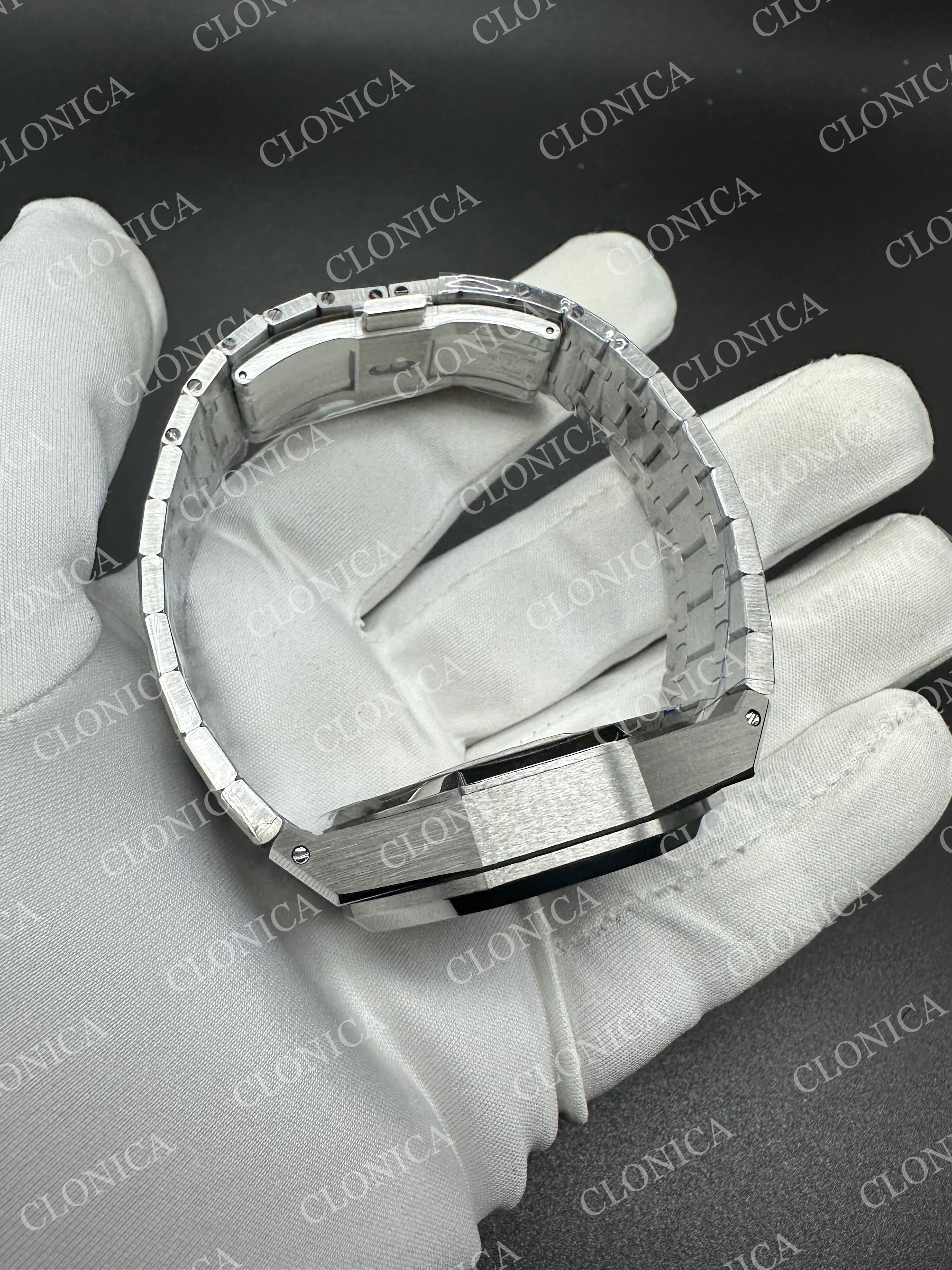 ROYAL OAK CHRONO 26240 SS BLUE DIAL ON SS BRACELET SA4401 SUPER CLONE — view 8