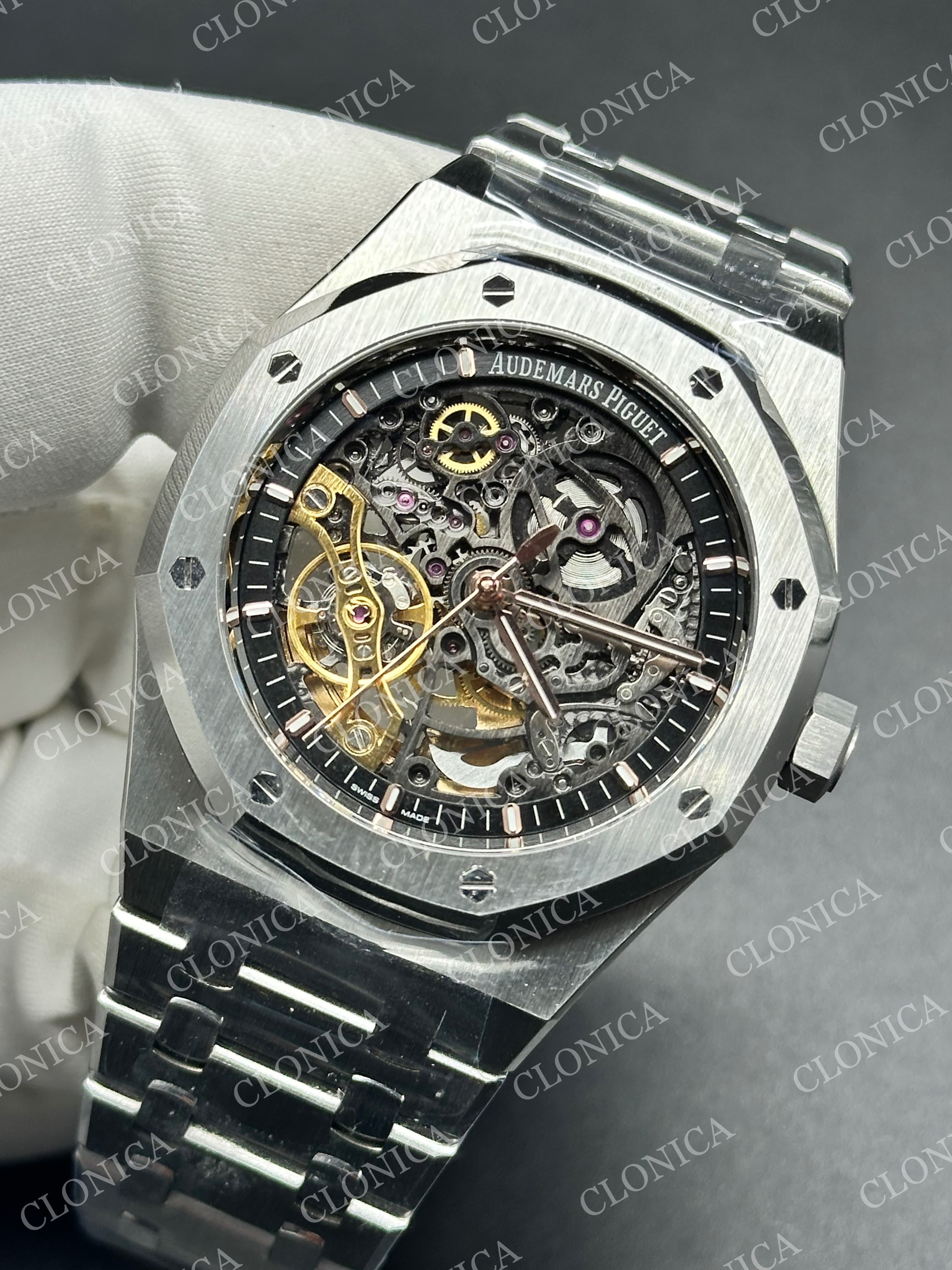 ROYAL OAK 41MM OPENWORKED 15407 SS BRACELET SA3132 — view 3