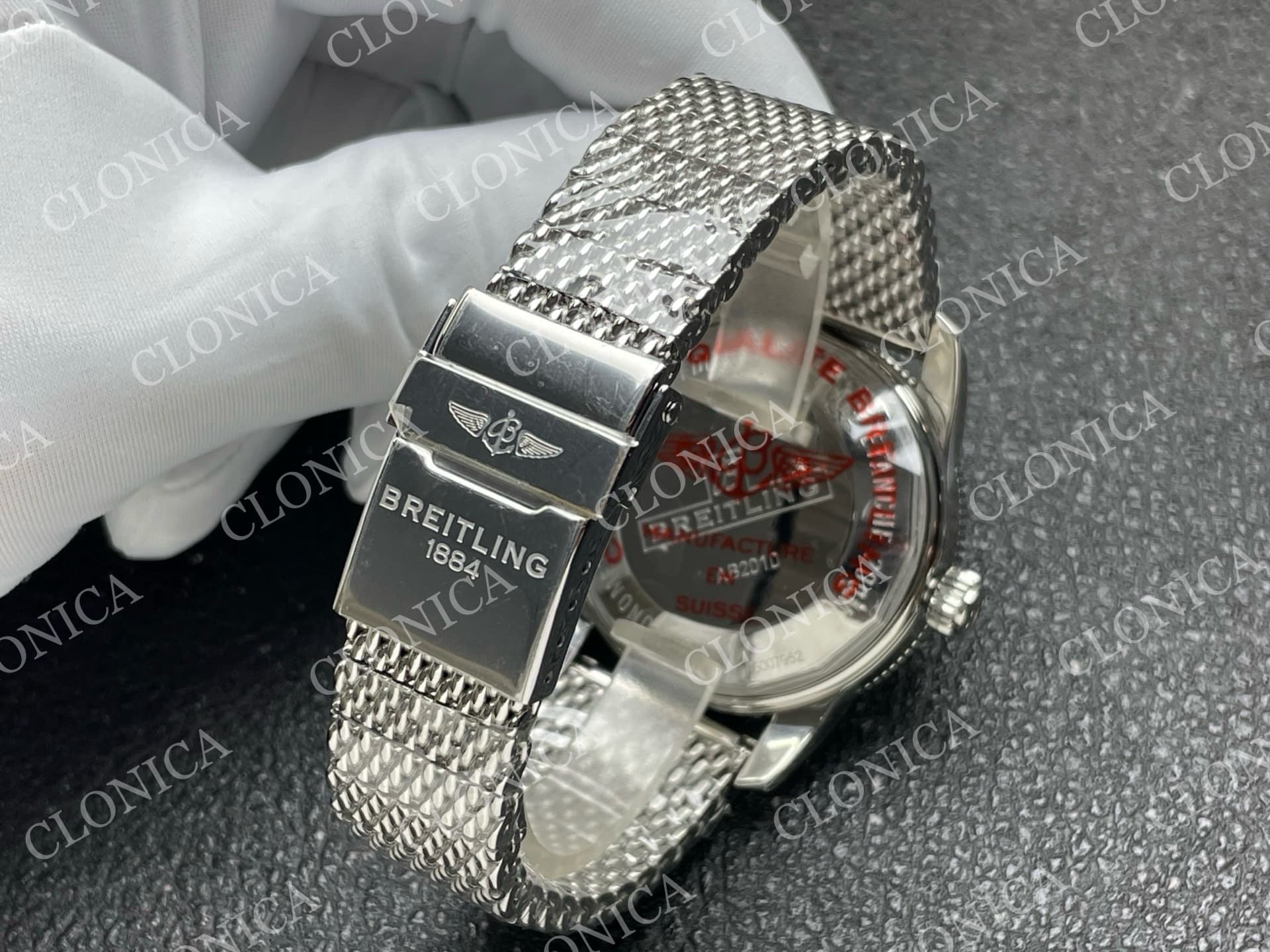 SUPEROCEAN 42MM AB2010 SS WHITE DIAL BLACK CERAMIC BEZEL ON SS BRACELET A2824 — view 5