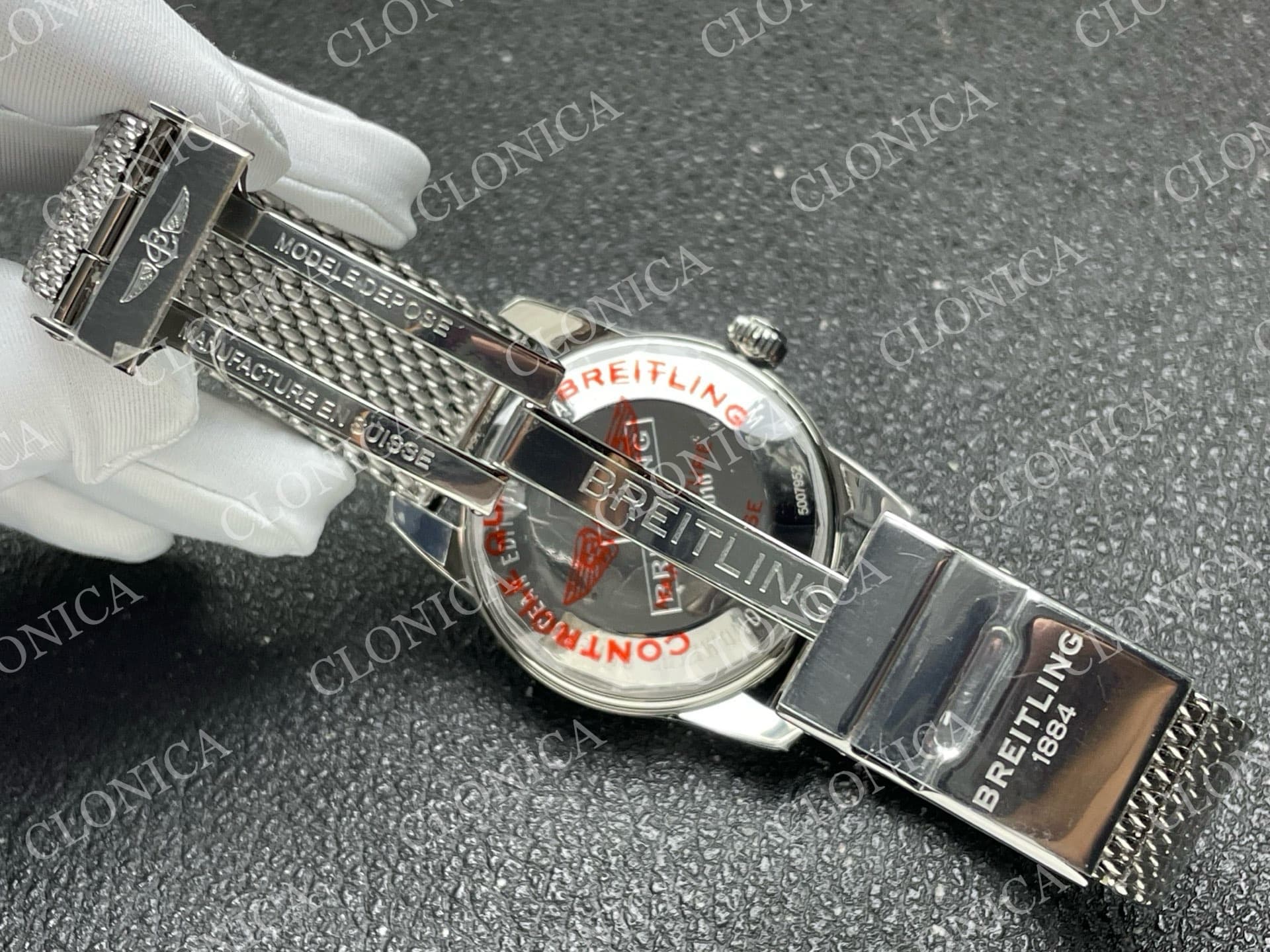SUPEROCEAN 42MM AB2010 SS / RG BLUE DIAL BLUE CERAMIC BEZEL ON SS BRACELET A2824 — view 6