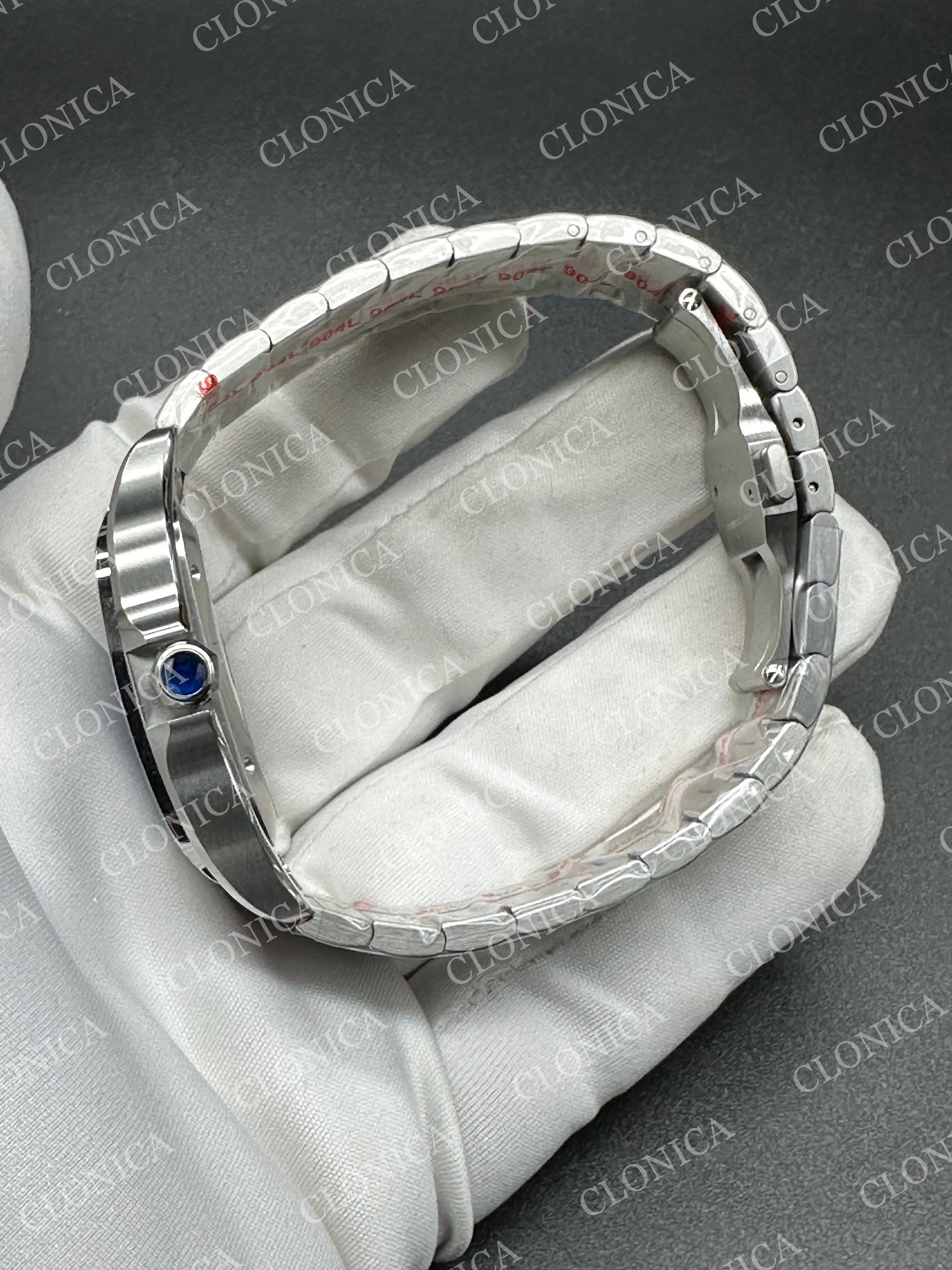 SANTOS DE CARTIER 40MM 1:1 BLUE DIAL ON SS SMARTLINKS BRACELET — view 4