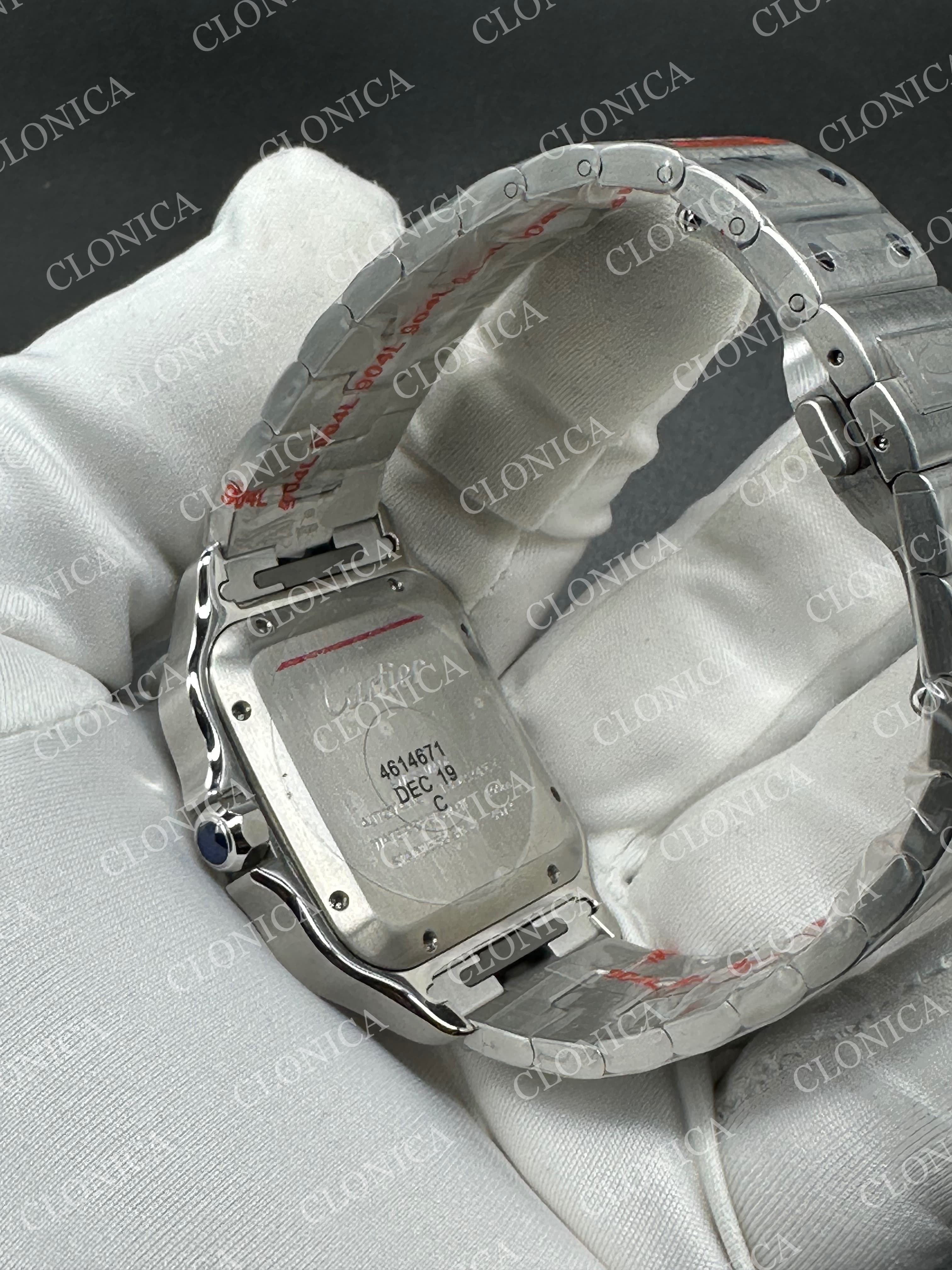 SANTOS DE CARTIER 40MM 1:1 BLUE DIAL ON SS SMARTLINKS BRACELET — view 5