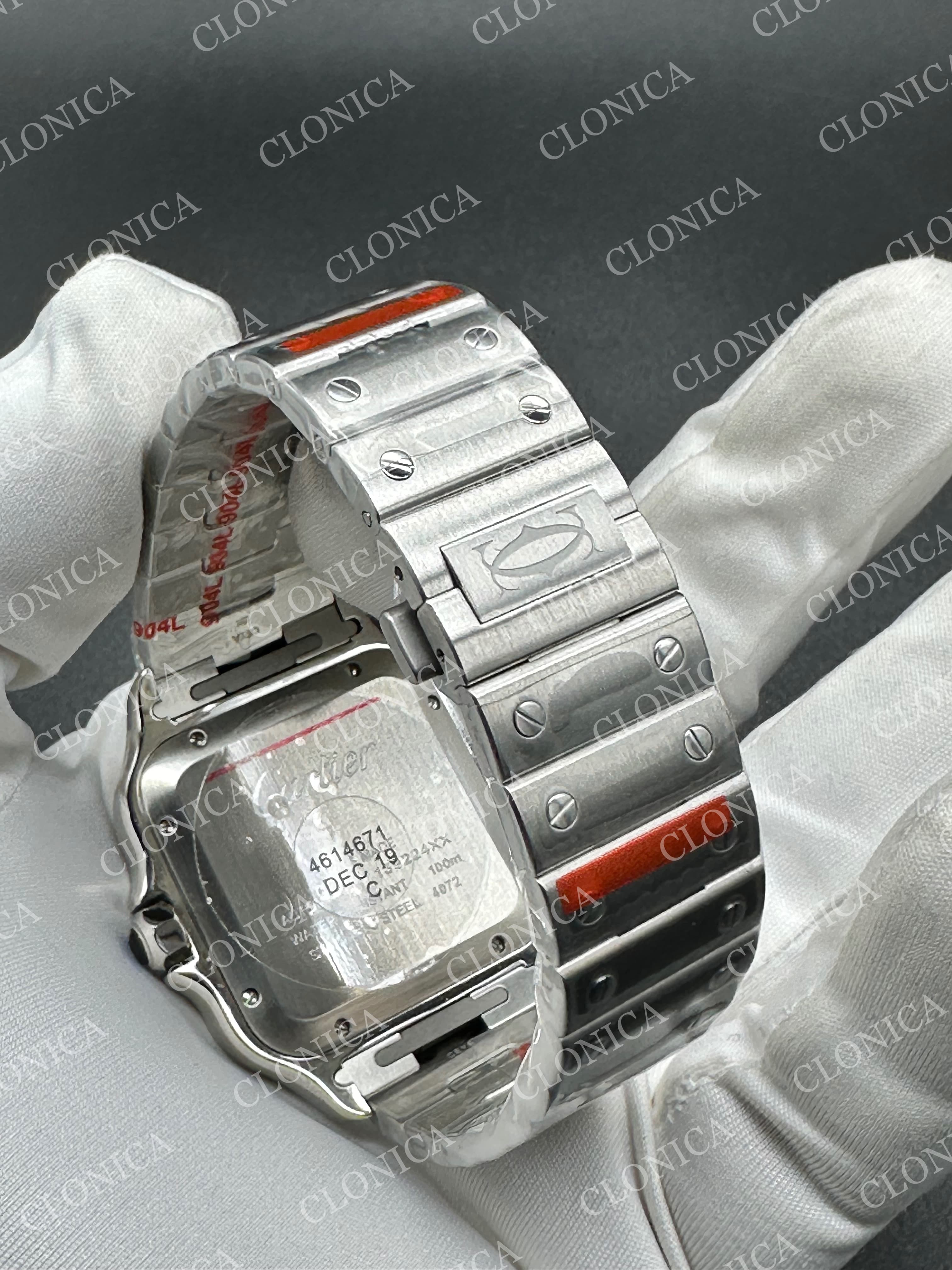 SANTOS DE CARTIER 40MM 1:1 BLUE DIAL ON SS SMARTLINKS BRACELET — view 6