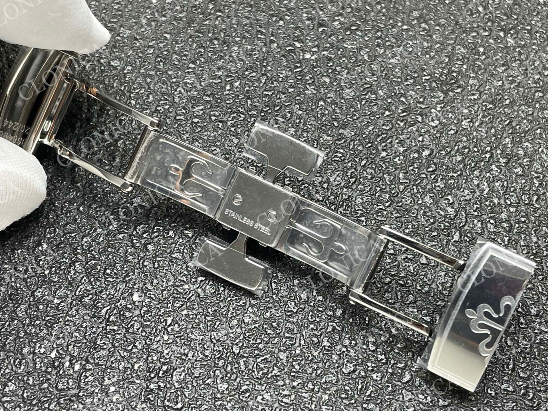 AQUANAUT 5968 SS GRAY DIAL ON ORANGE RUBBER STRAP — view 6