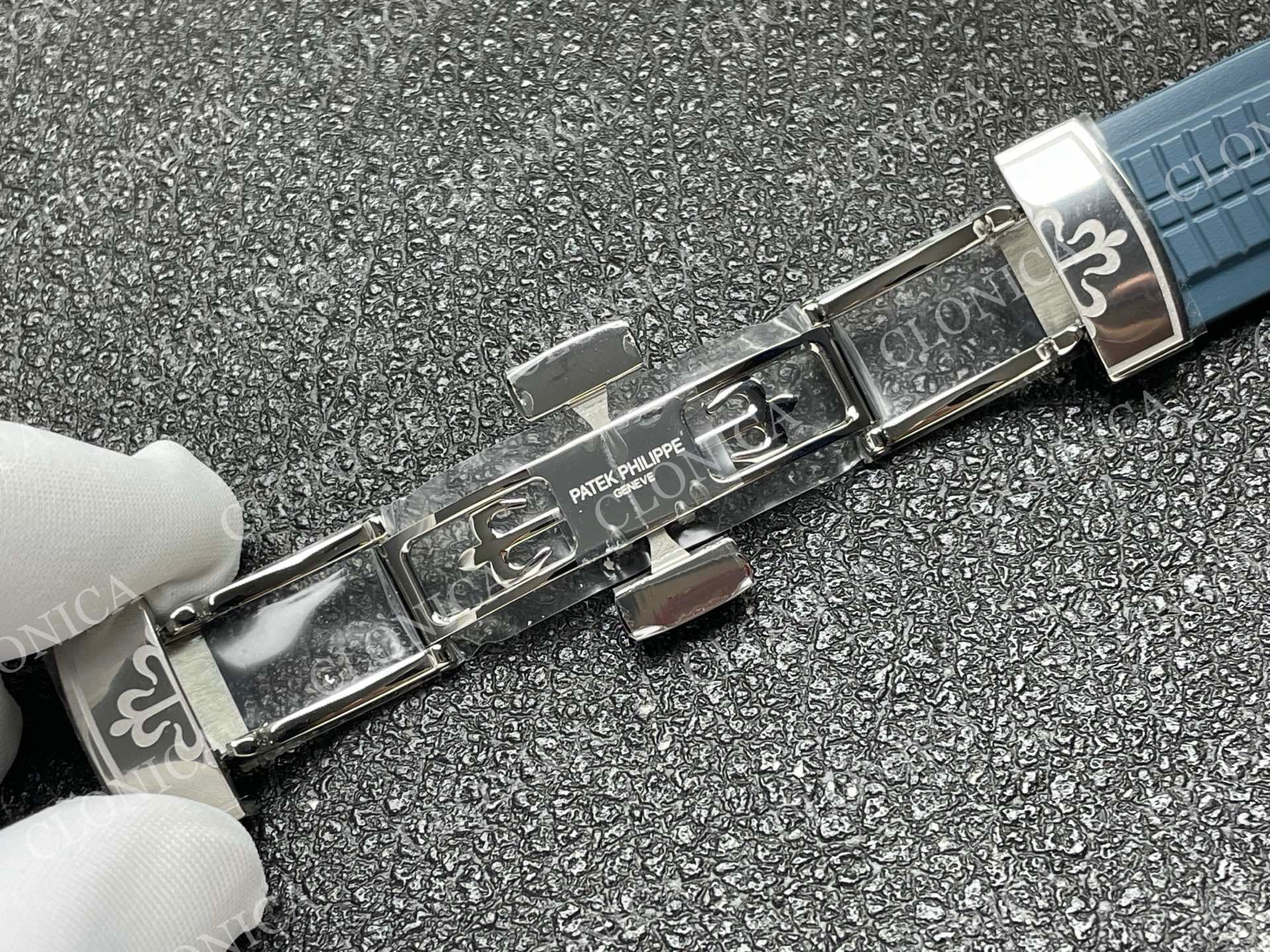 AQUANAUT 5164G SS BLUE DIAL ON BLUE RUBBER — view 6