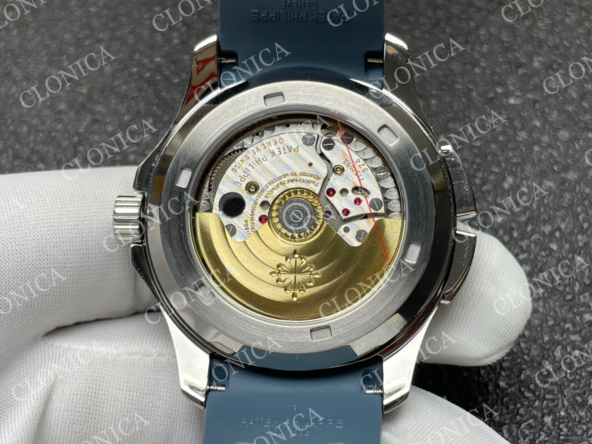 AQUANAUT 5164G SS BLUE DIAL ON BLUE RUBBER — view 8