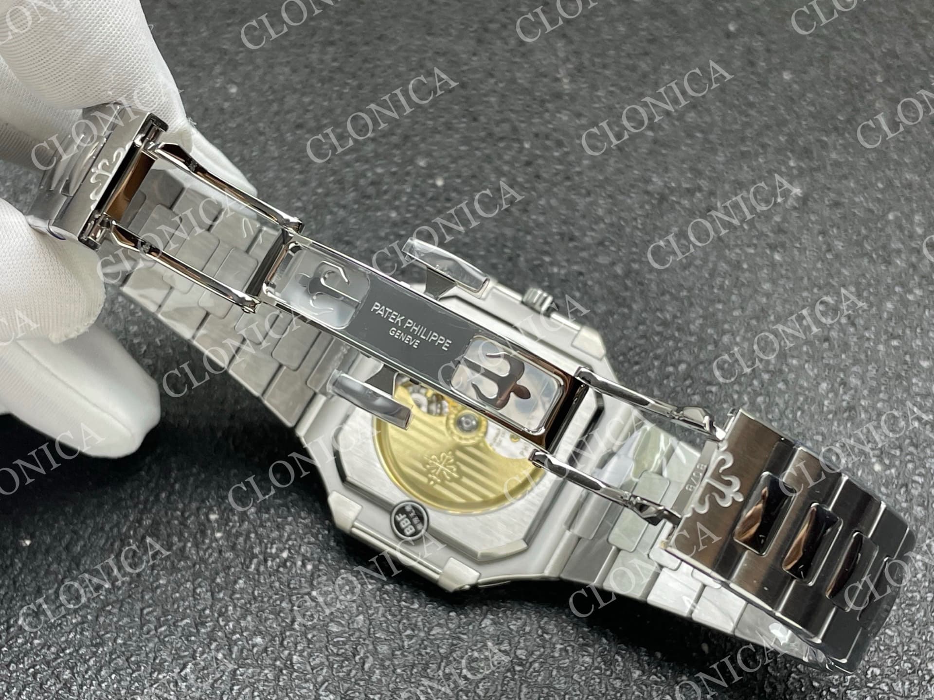 CUBITUS 5821 SS GREEN DIAL ON SS BRACELET DD330 SUPER CLONE — view 6