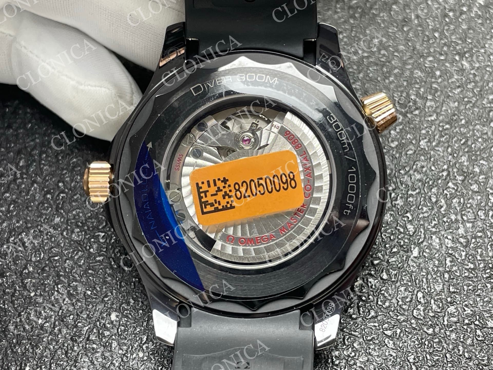 SEAMASTER DIVER 300M CERAMIC/RG 1:1 BEST EDITION BLACK DIAL — view 8