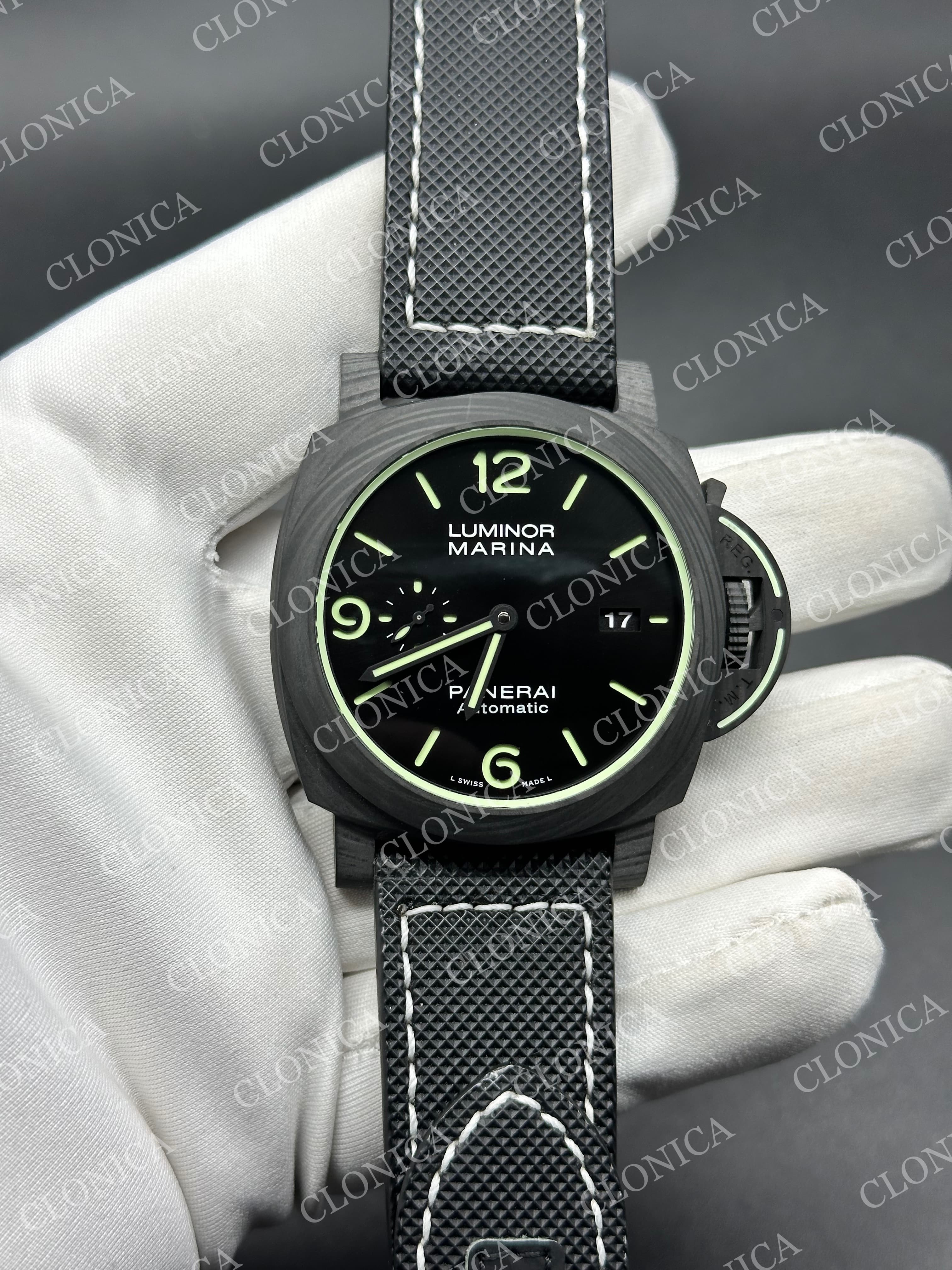 PAM1118 CARBOTECH ON BLACK KEVLAR COMPOSITE STRAP P.9010 CLONE — view 1