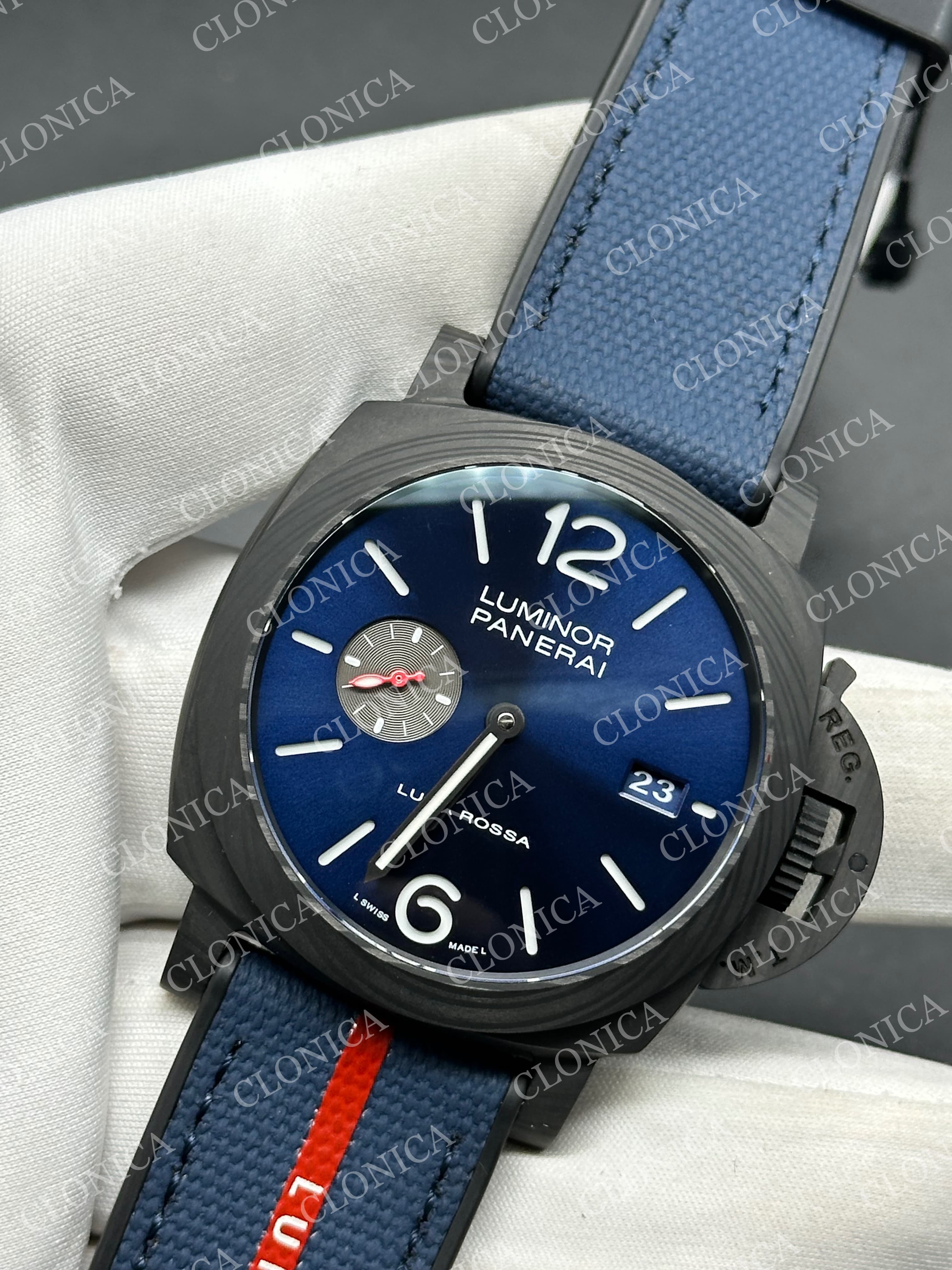 PAM1529 CARBOTECH 1:1 BLUE DIAL ON BLUE KEVLAR COMPOSITE STRAP P.9010 CLONE — view 3