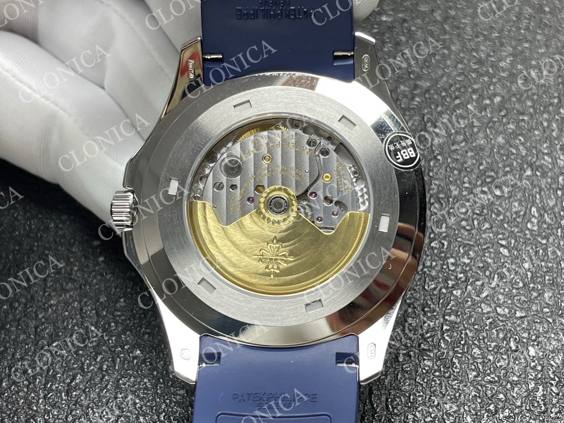 AQUANAUT 5167 SS BLUE DIAL ON BLUE STRAP — view 8