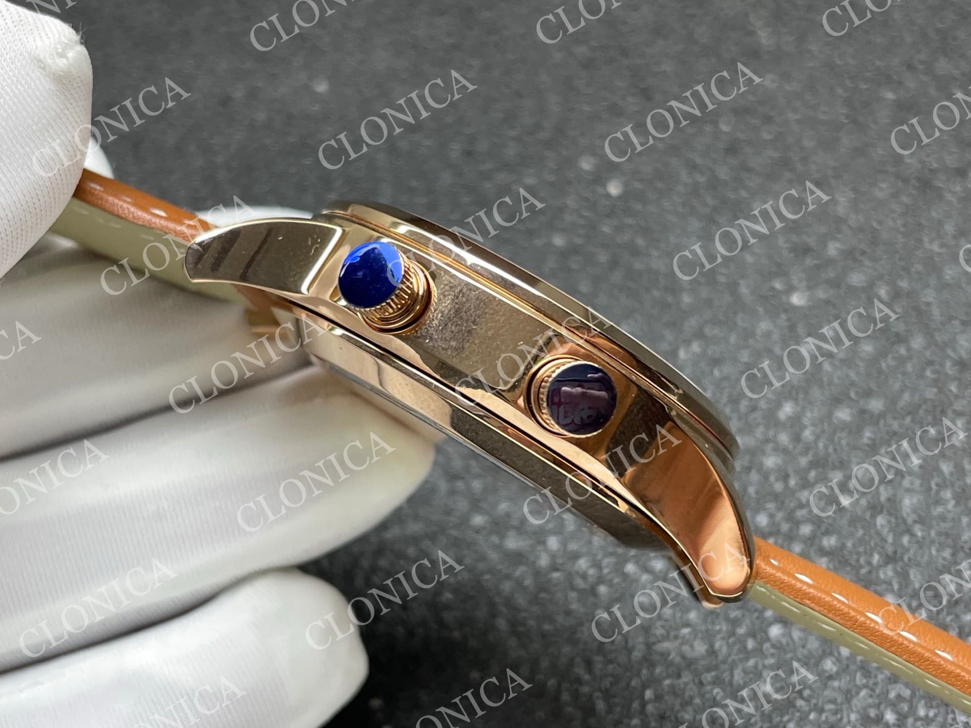 CALAVATRA TRAVEL TIME 5524 RG BROWN DIAL ON BROWN LEATHER STRAP — view 9