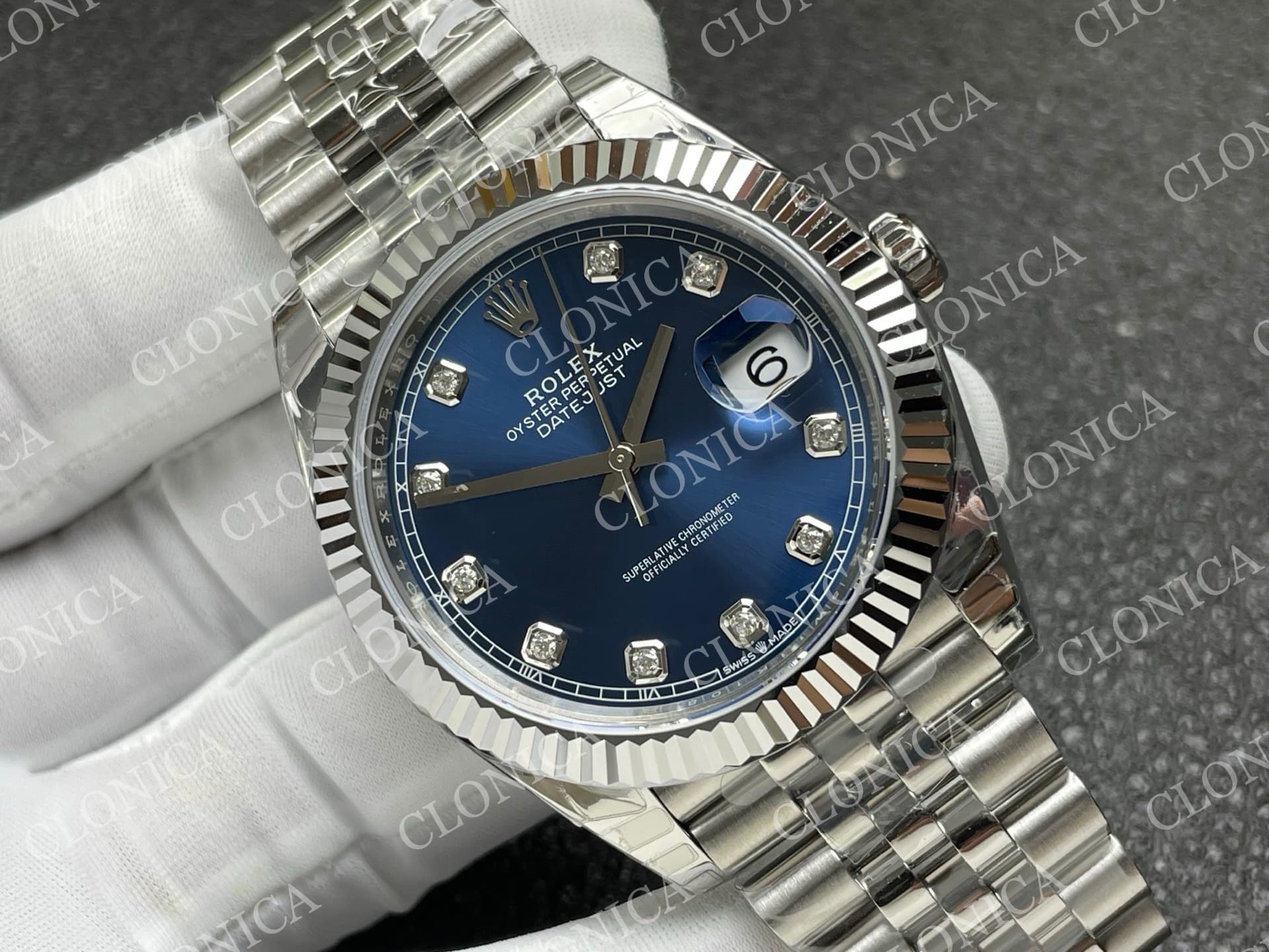 DATEJUST 41 126334 904L SS BLUE DIAMOND DIAL — view 2