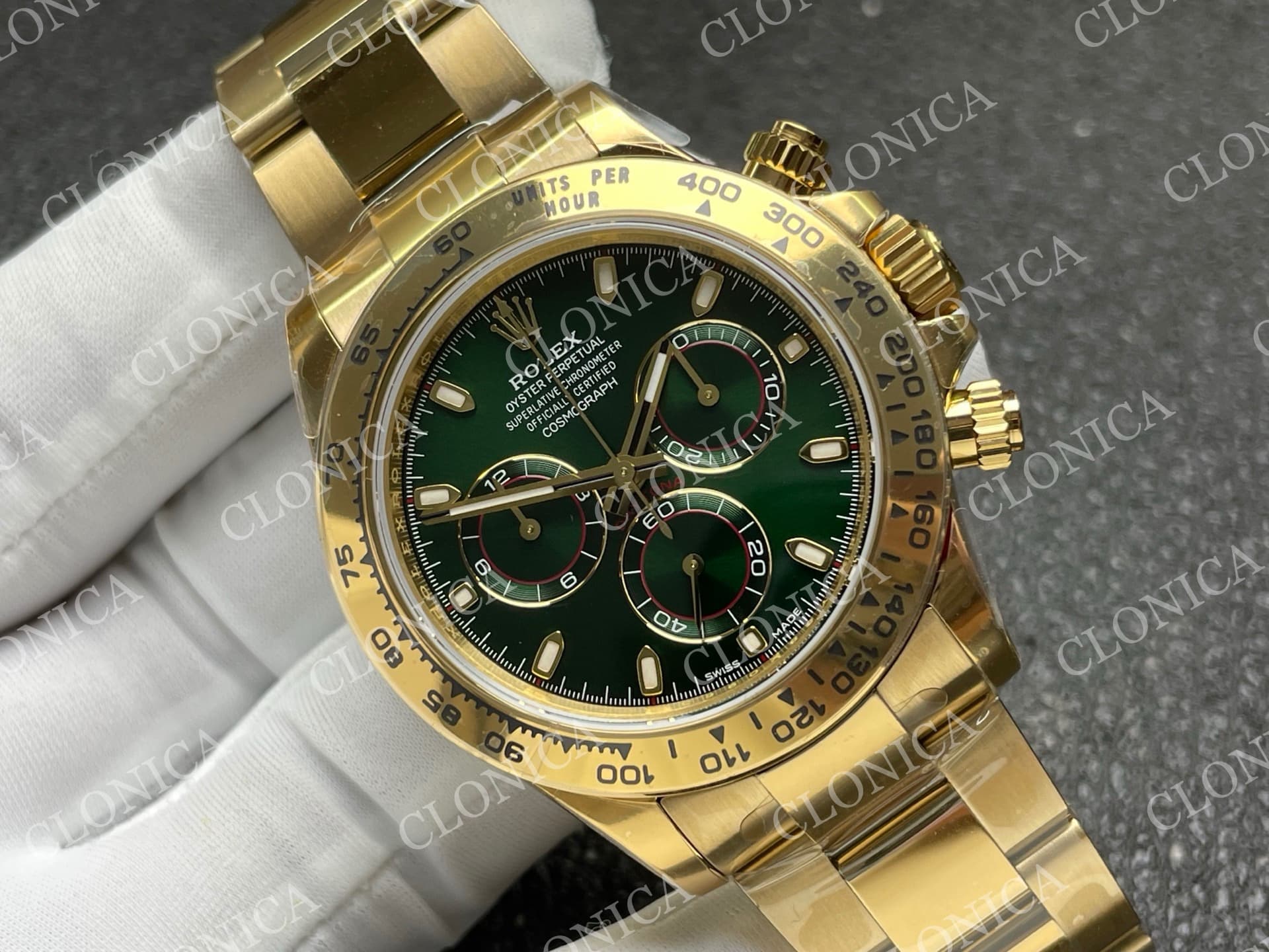 DAYTONA GAIN WEIGHT YG GREEN DIAL ON YG BRACELET 4130 — view 2