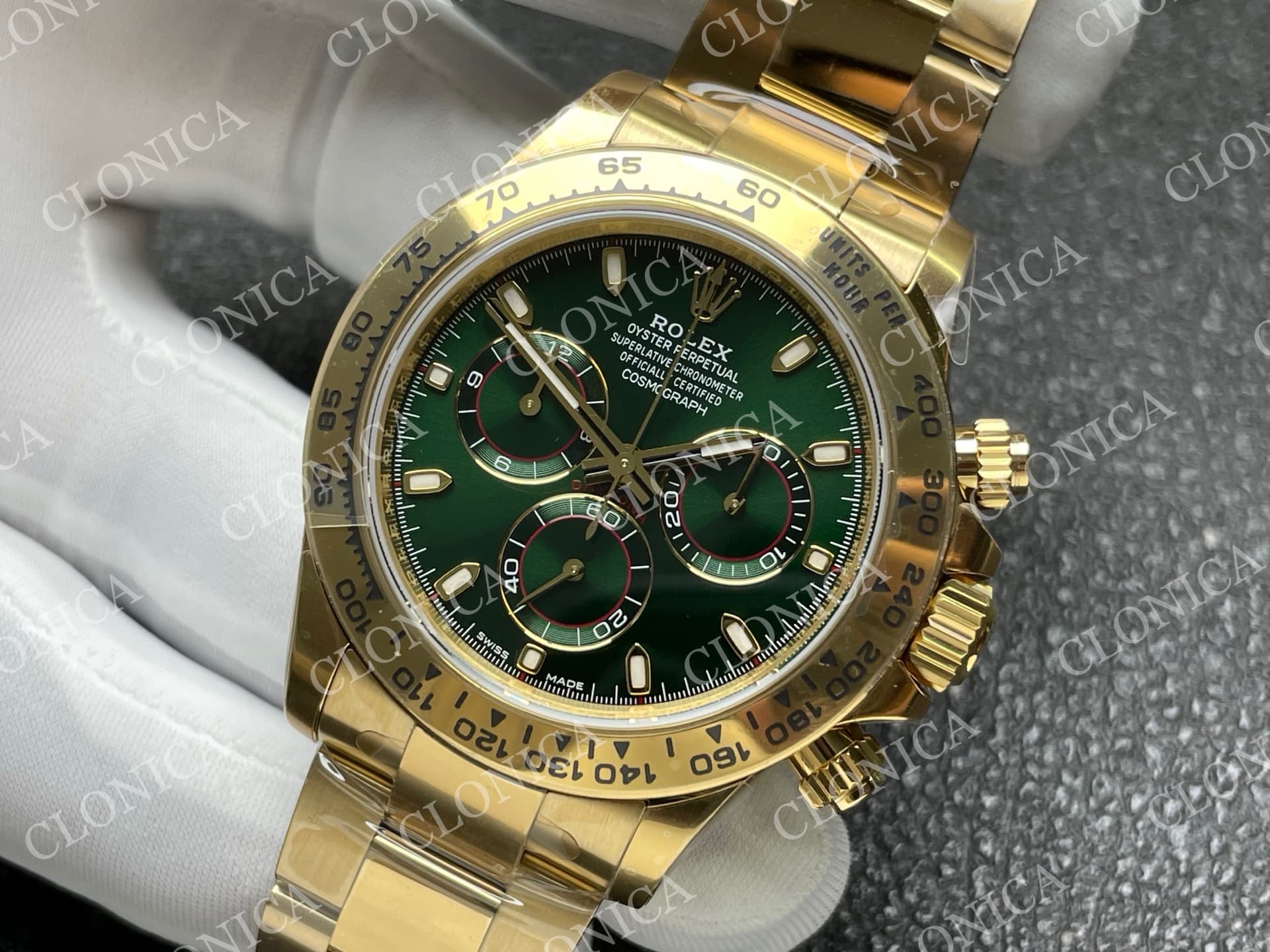 DAYTONA GAIN WEIGHT YG GREEN DIAL ON YG BRACELET 4130 — view 4