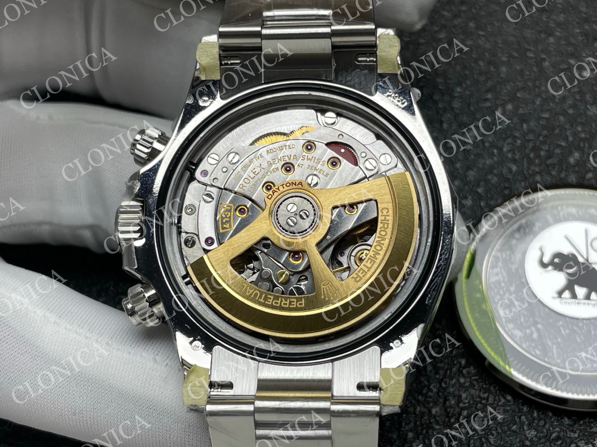 DAYTONA 126506 GAIN WEIGHT ICE BLUE DIAL STICK MARKERS ON BRACELET — view 7