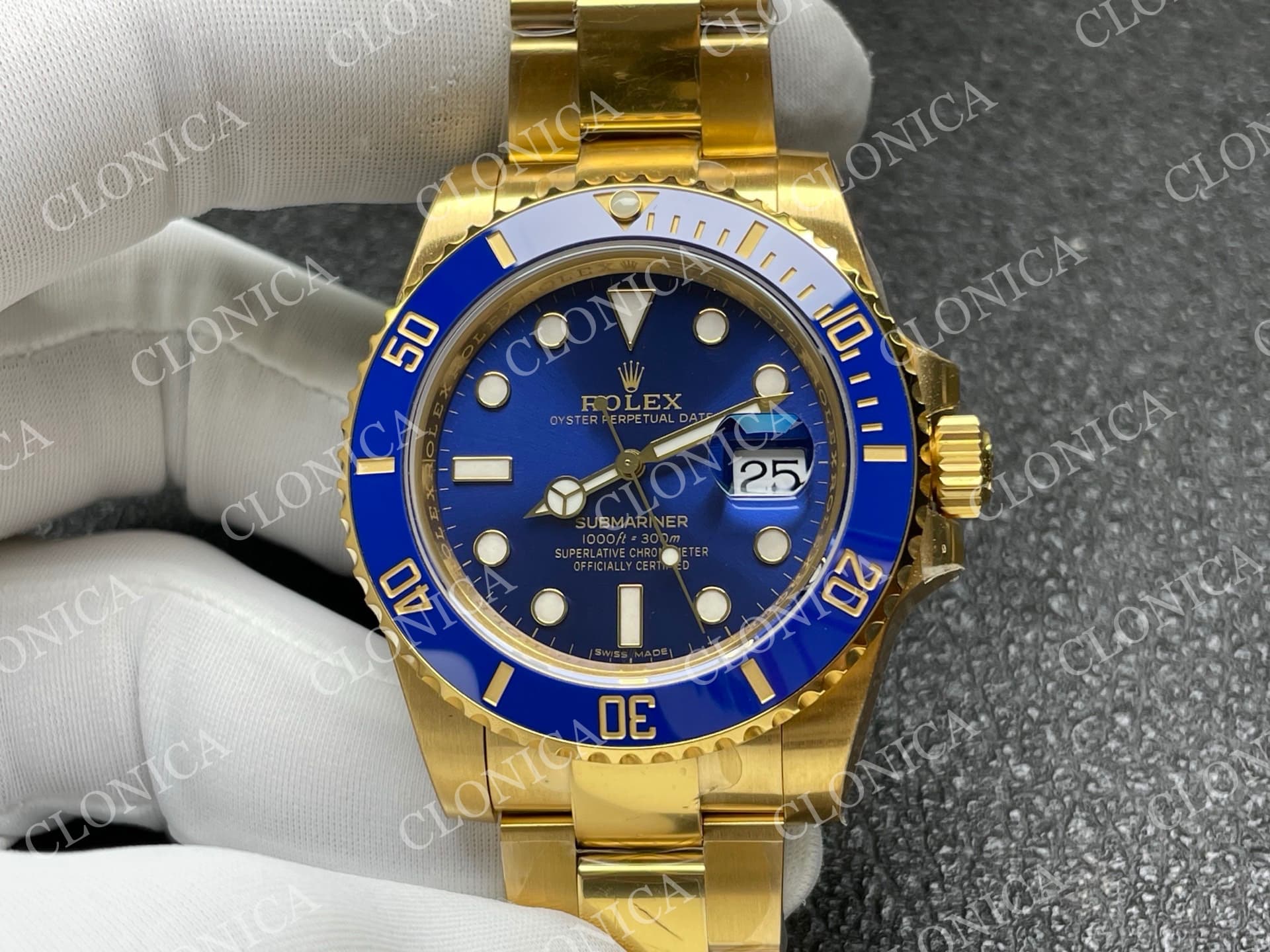 SUBMARINER 116610 40MM BLUE CERAMIC 904L YG BLUE DIAL — view 3