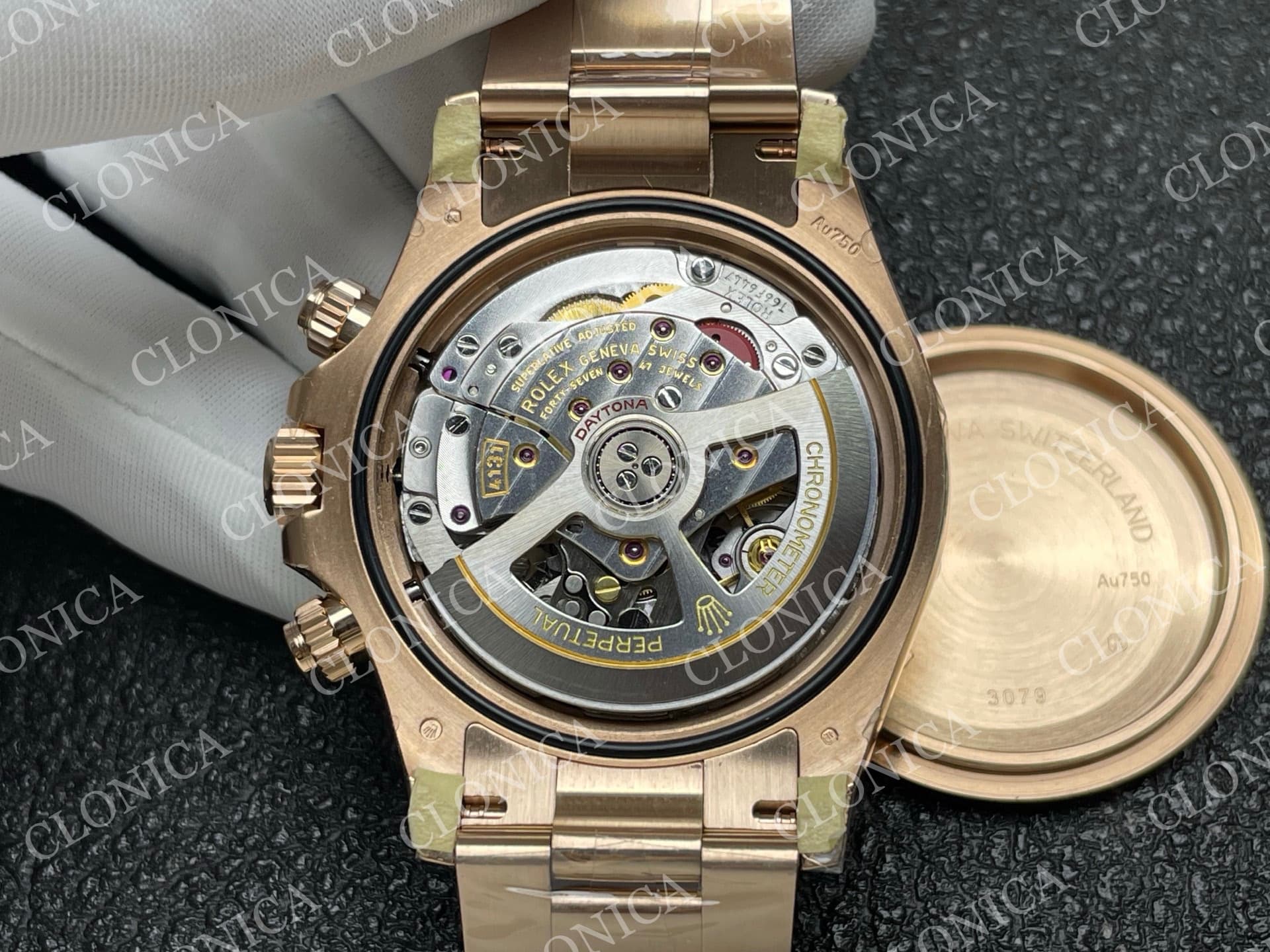 DAYTONA 126505 RG BLACK/SILVER STICK DIAL ON RG BRACLET DD4131 (WEIGHTED) — view 7