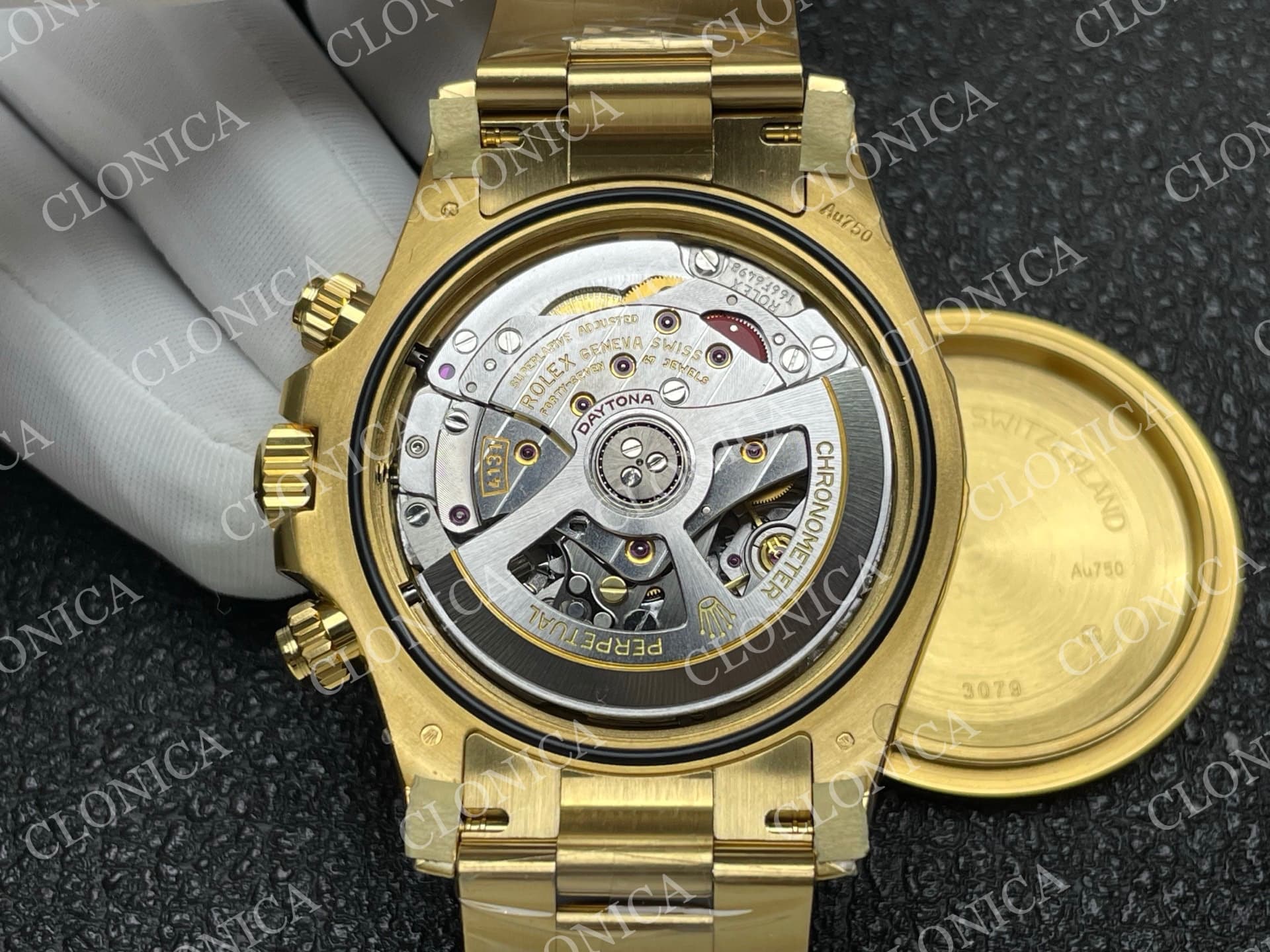 DAYTONA 126505 YG YELLOW/BLACK STICK DIAL ON YG BRACLET DD4131 (WEIGHTED) — view 7