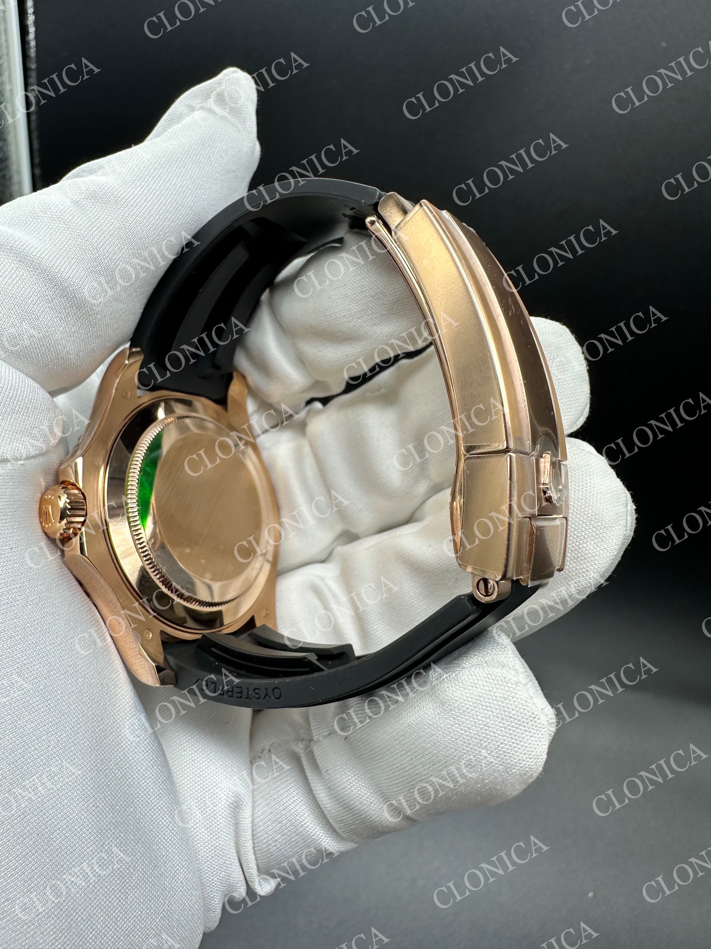 YACHT-MASTER 126655 3D BLACK CERAMIC BEZEL ON BLACK RUBBER STRAP DD3235 — view 4