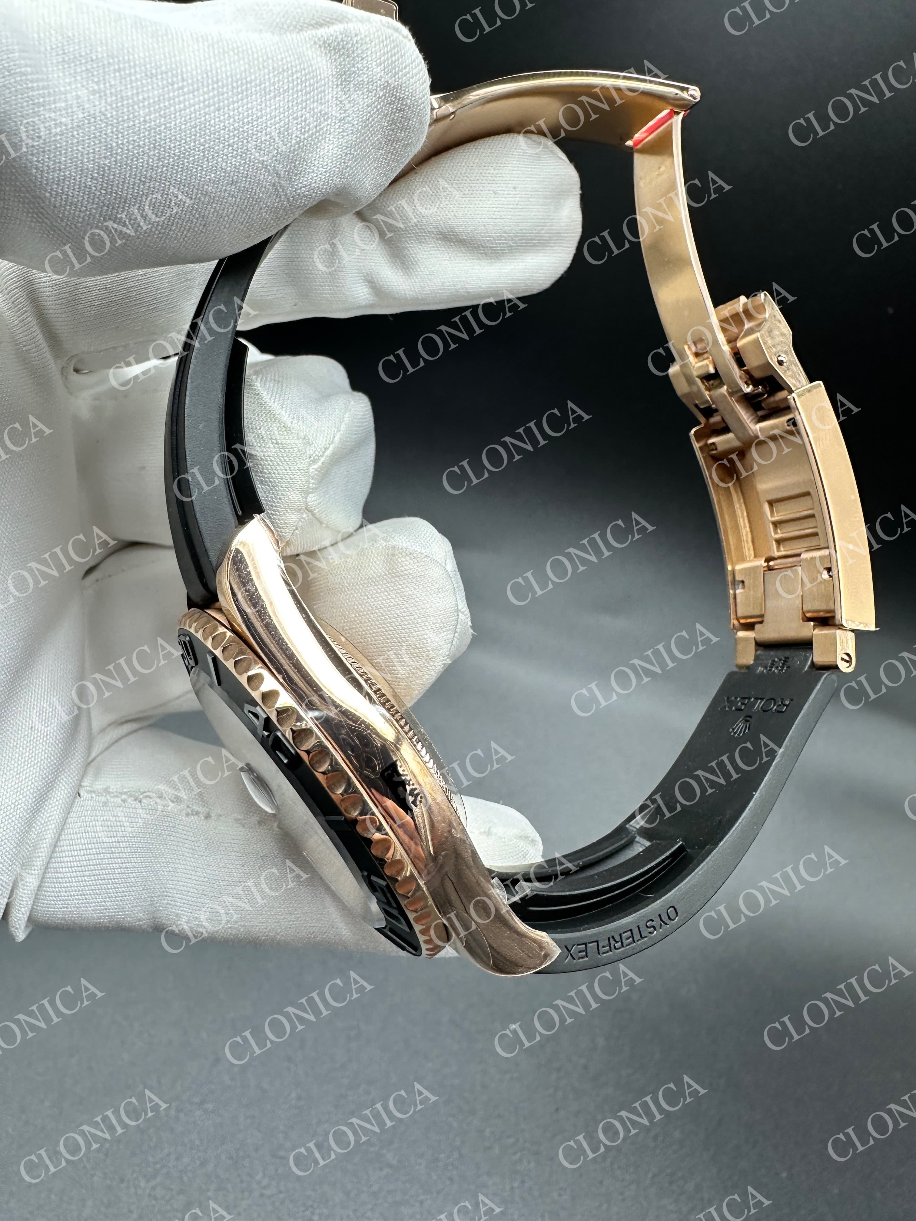 YACHT-MASTER 126655 3D BLACK CERAMIC BEZEL ON BLACK RUBBER STRAP DD3235 — view 6