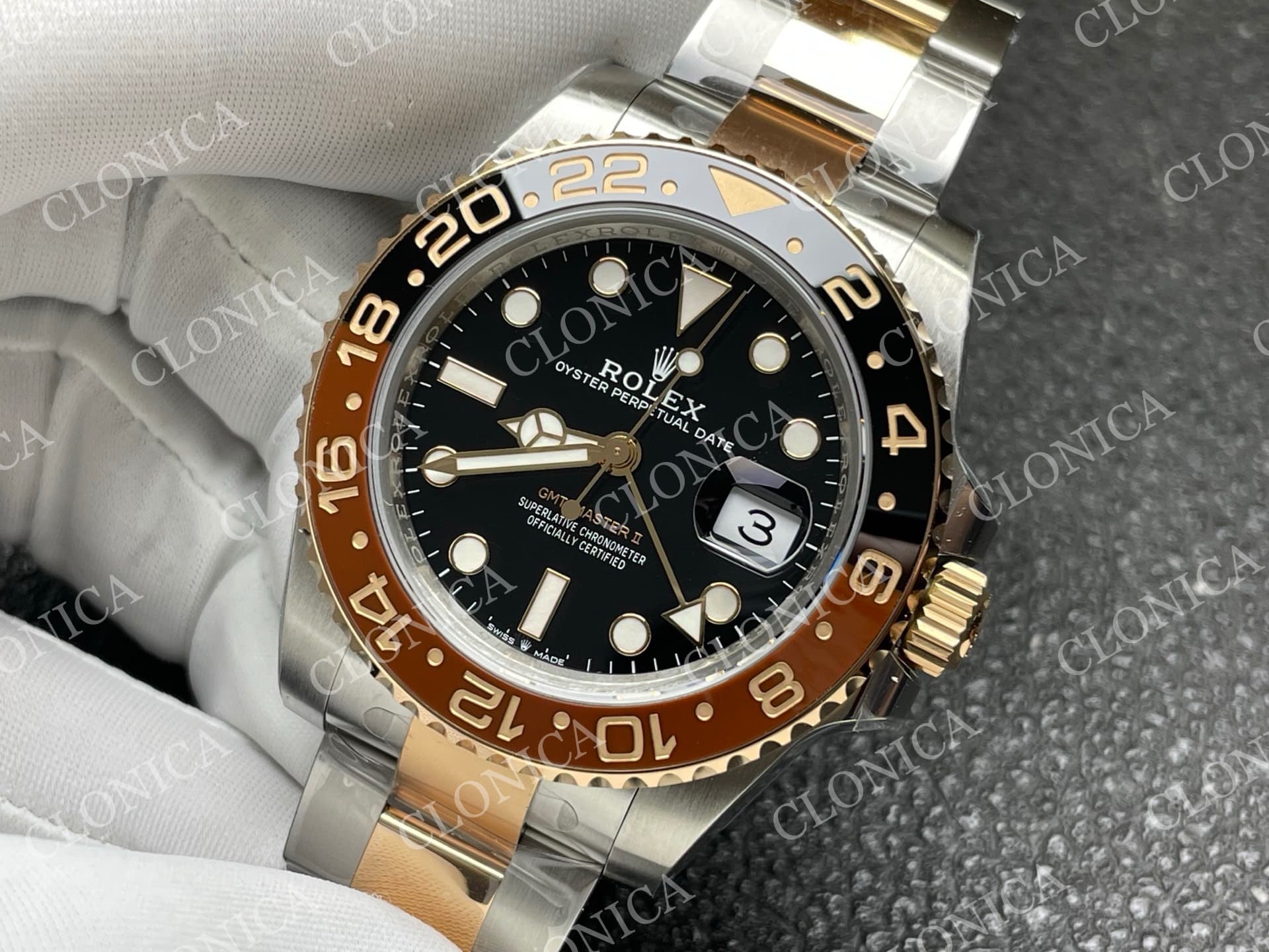 GMT MASTER II 126711 CHNR 904L SS ON SS/RG BRACELET DD3285 — view 4