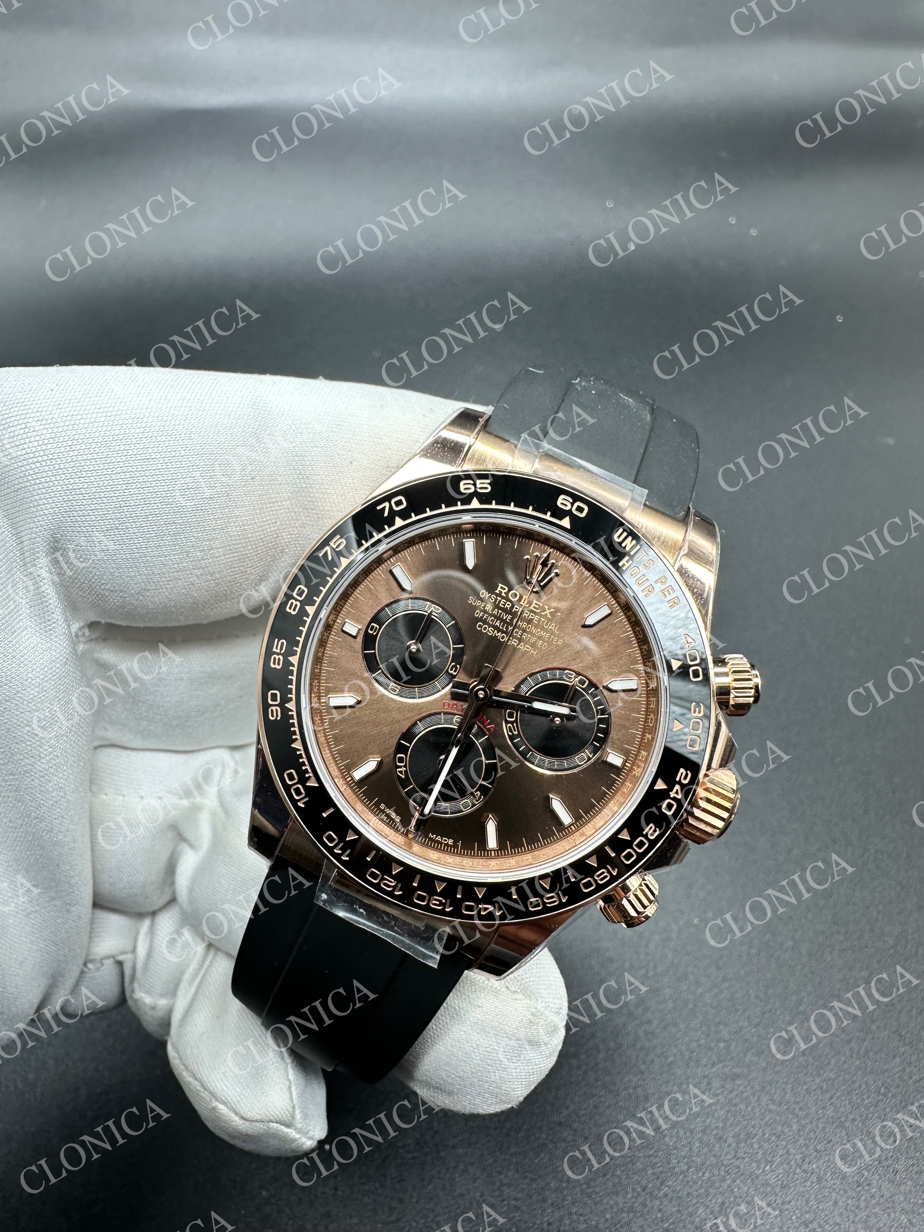 DAYTONA 126515 RG GAIN WEIGHT BROWN DIAL BLACK SUBDIAL ON OYSTERFLEX STRAP — view 2