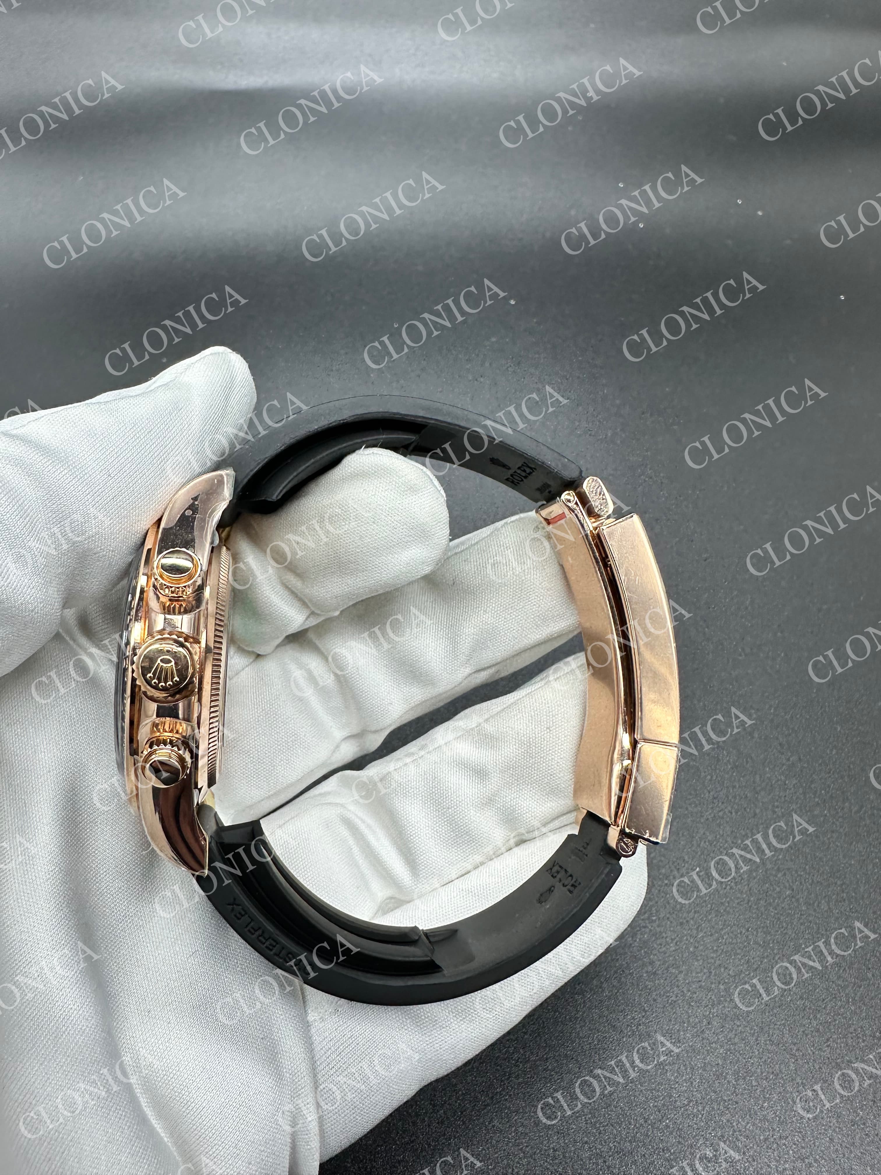 DAYTONA 126515 RG GAIN WEIGHT BROWN DIAL BLACK SUBDIAL ON OYSTERFLEX STRAP — view 4