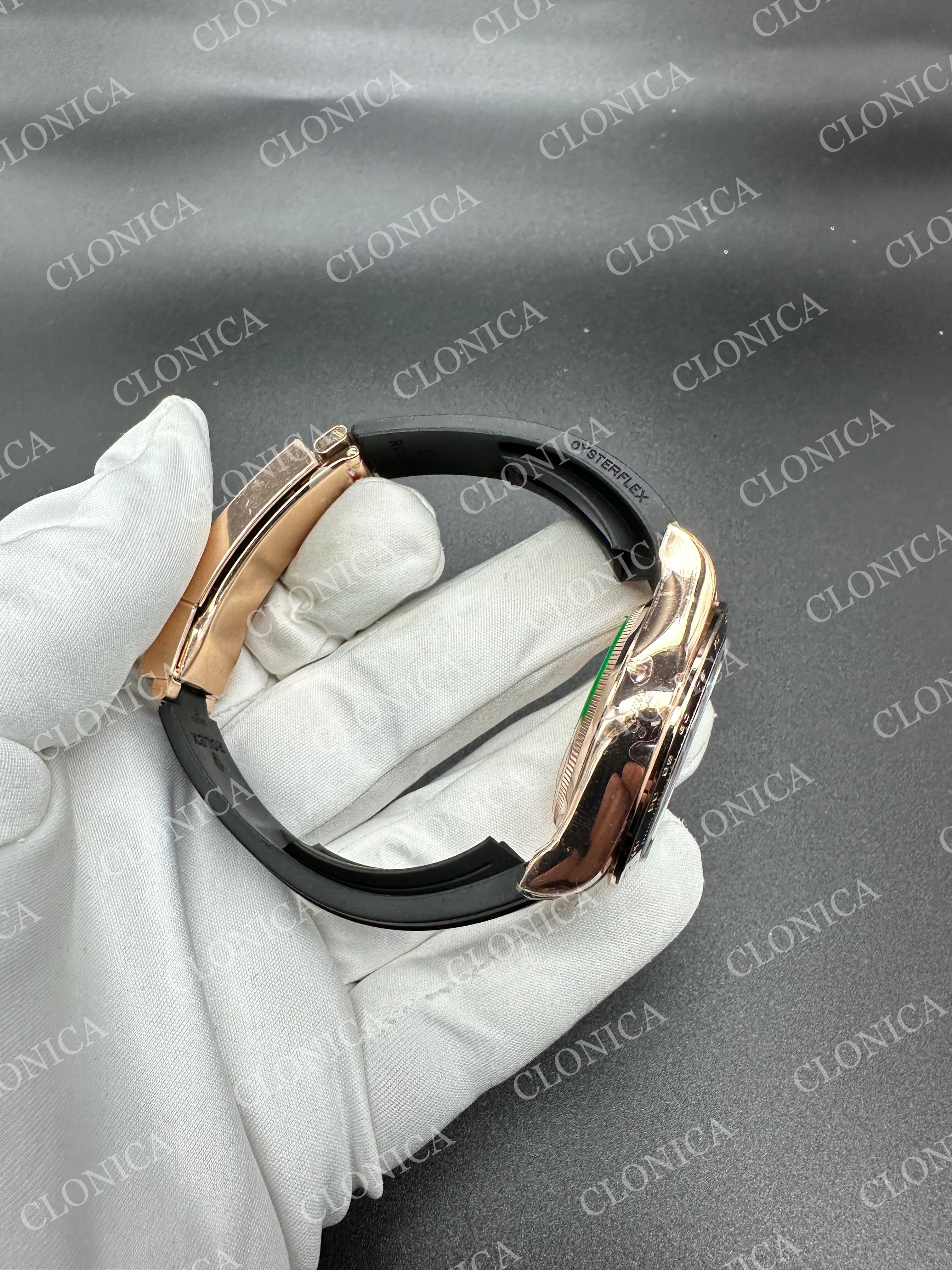 DAYTONA 126515 RG GAIN WEIGHT BROWN DIAL BLACK SUBDIAL ON OYSTERFLEX STRAP — view 5