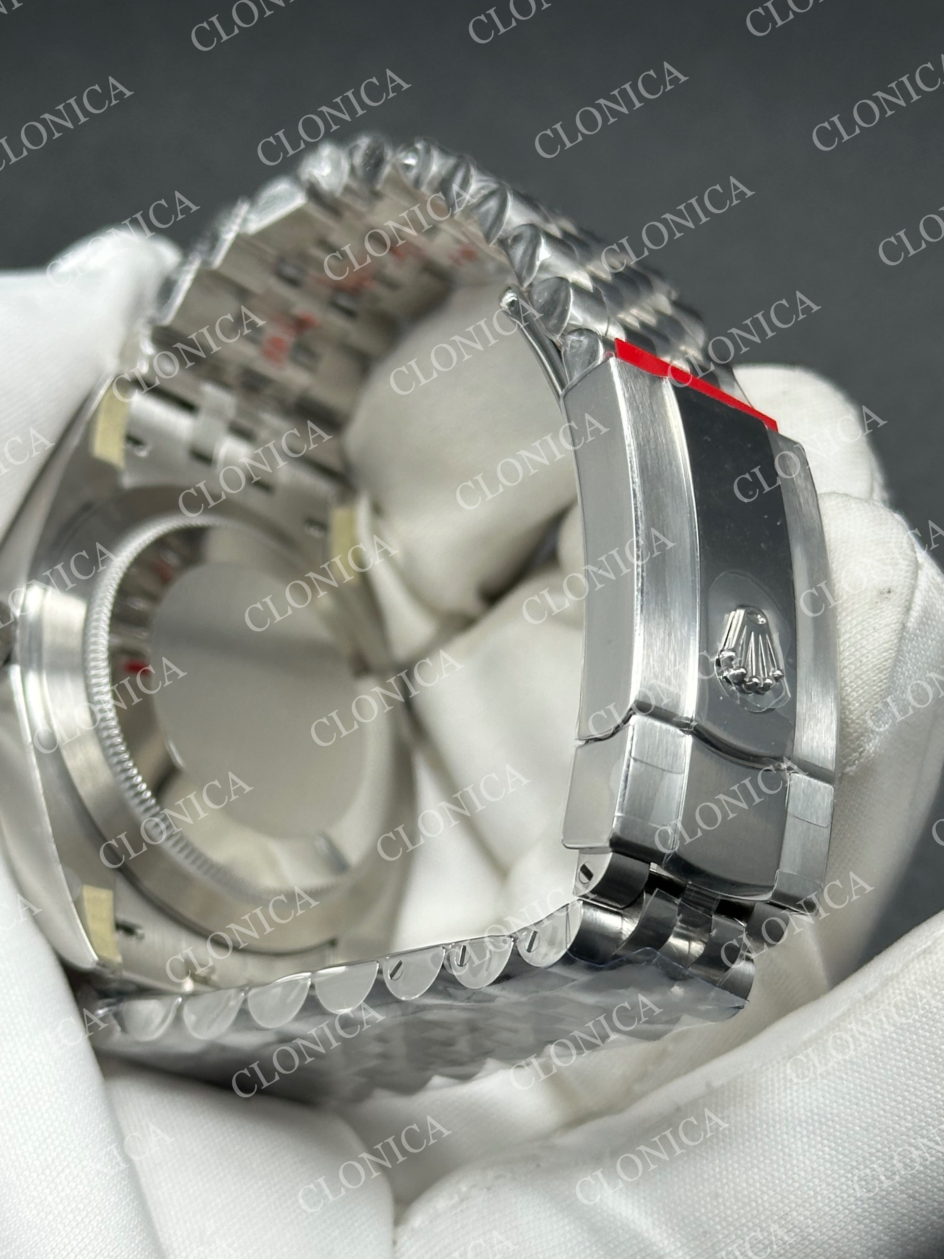 DATEJUST 41 126334 904L SS GRAY DIAL GREEN ROMAN MARKER ON JUBILEE BRACELET DD3235 — view 5