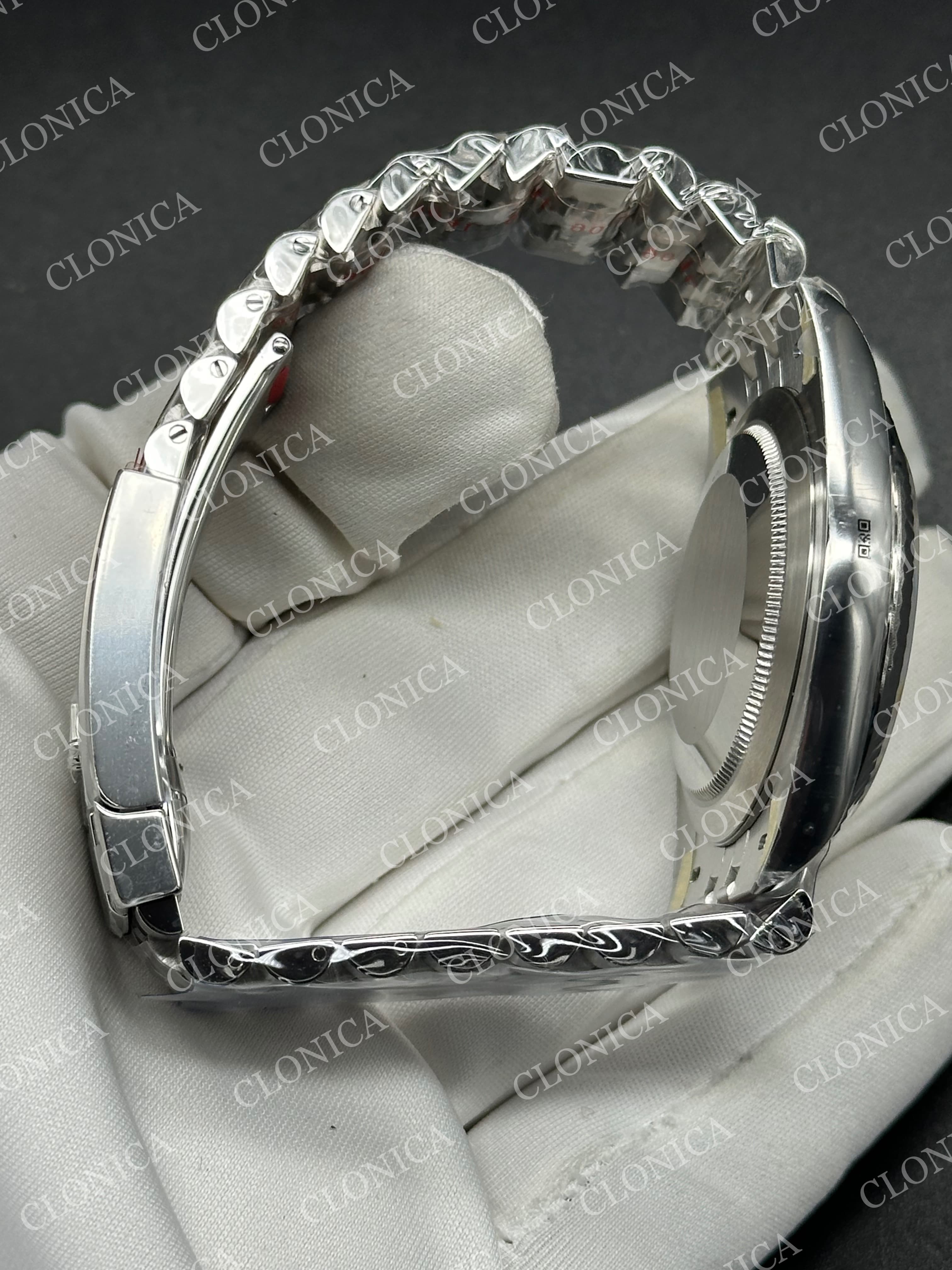 DATEJUST 41 126334 904L SS GRAY DIAL GREEN ROMAN MARKER ON JUBILEE BRACELET DD3235 — view 6