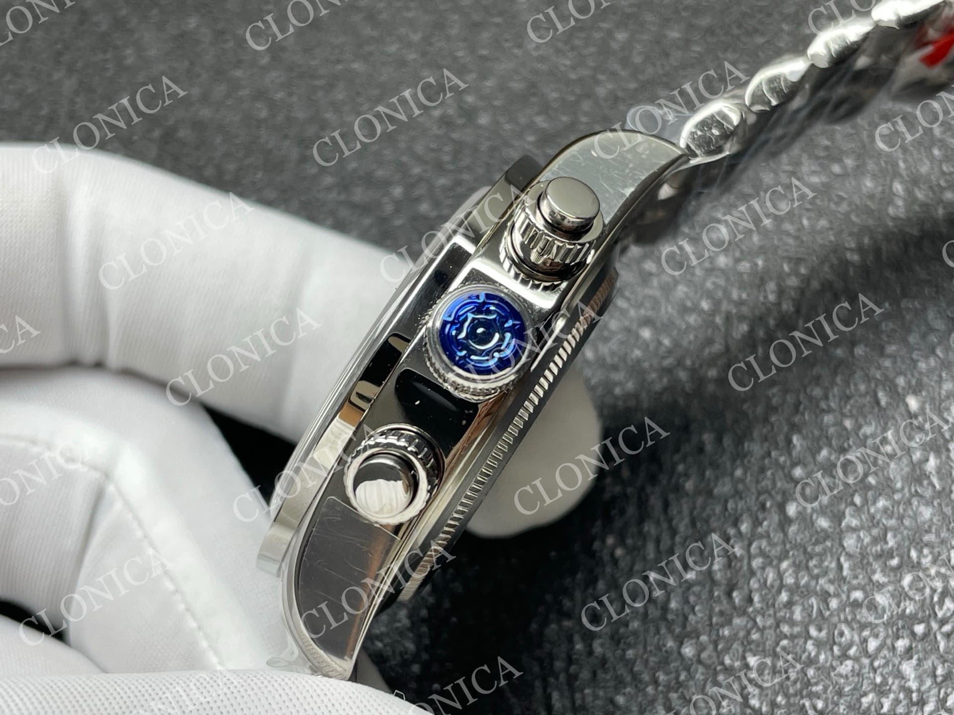 BLACK BAY CHRONO SS BLACK/WHITE DIAL ON SS BRACELET A7750 — view 7